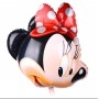 Ballon Minnie de Profil avec un Noeud Rouge Disney, Décorations ballons pour anniversaire.
