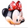 Ballon Minnie de Profil Noeud Rouge