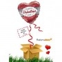 Ballon Cadeau Surprise Saint-Valentin Coeur Happy Valentine's Day Arabesques Gonflé