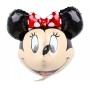 Ballon Minnie avec un noeud de couleur rouge avec un effet 3D Disney, Décorations ballons pour anniversaire.