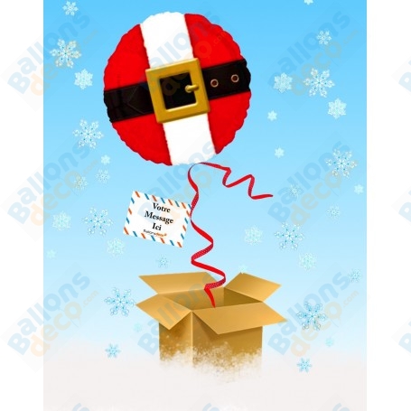 Ballon Cadeau Surprise Noël Ceinture Père Noël