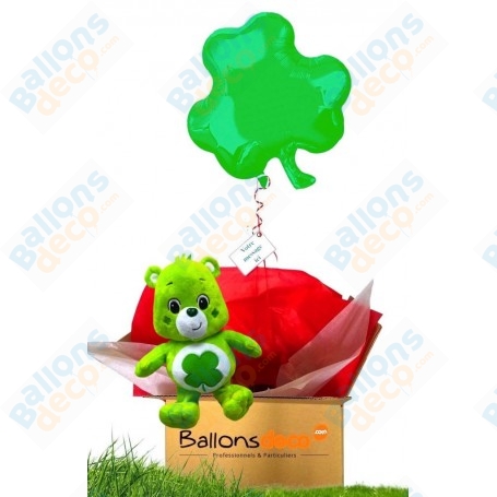 Ballon Cadeau Surprise Gonflé Bisounours Trèfle