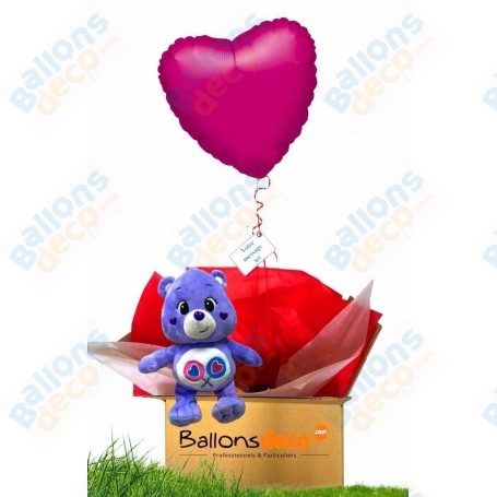 Ballon Cadeau Surprise Gonflé Bisounours Sucettes Coeurs
