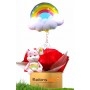 Ballon Cadeau Surprise Gonflé Bisounours Rose Arc-en-ciel