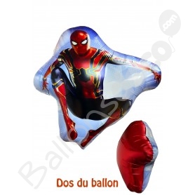 Ballon Spiderman Chiffre Or Anniversaire - Avengers 