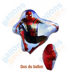 Ballon Spiderman Chiffre Or Anniversaire - Avengers 