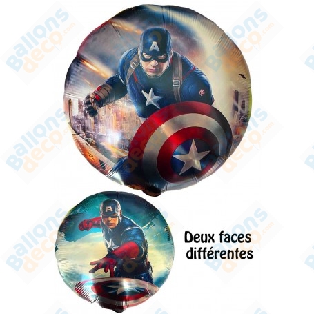 Ballon Captain America 2 Faces Différentes Disney