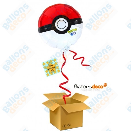 Ballon Cadeau Surprise des Pokémon Pokeball avec Gonflage Hélium