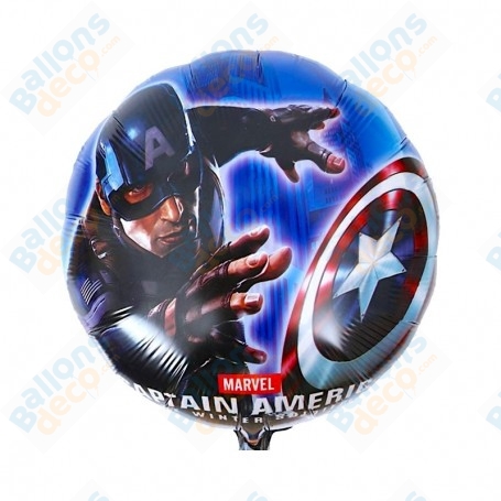 Ballon Captain America Rond Bouclier Disney Marvel