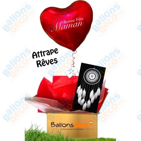 Ballon Cadeau Surprise Fête des Mères Avec Attrape Rêves Perles Plumes