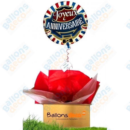 Ballon Cadeau Surprise Joyeux Anniversaire Moustache