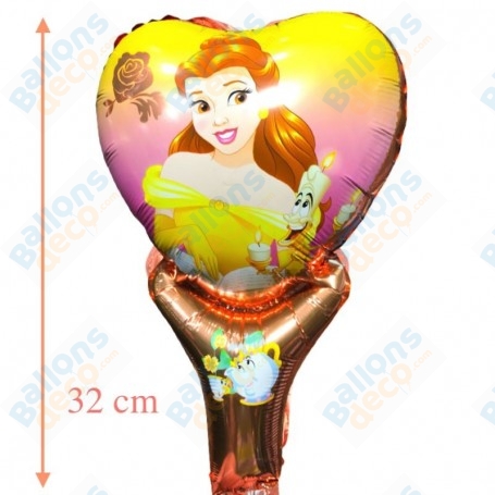 Ballon Belle Et La Bête Coeur Princesse Disney Air, Décorations ballons pour anniversaire.