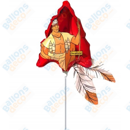 Ballon Pocahontas Powhatan Chef De Tribu Disney, Décorations ballons pour anniversaire.