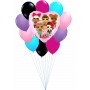 Ballons Poupées Lol Coeur Rose en Grappe