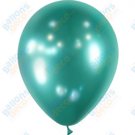 Ballon Vert Brillant Chromé de 12 cm, Décorations ballons pour anniversaire.
