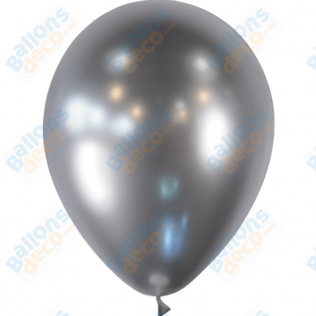 Ballon Argent Brillant Chromé de 12 cm, Décorations ballons pour anniversaire.