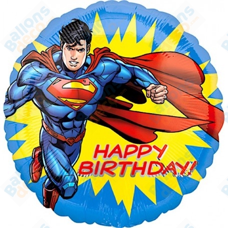 Ballon SuperMan Happy Birthday Disney Marvel