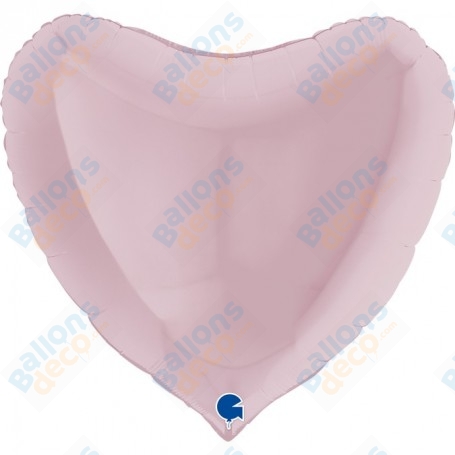 Ballon Coeur 86 cm Rose Pale