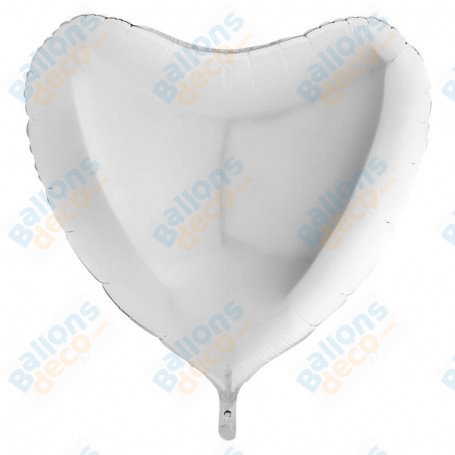 Ballon Coeur 86 cm Blanc