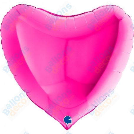 Ballon Coeur 86 cm Magenta