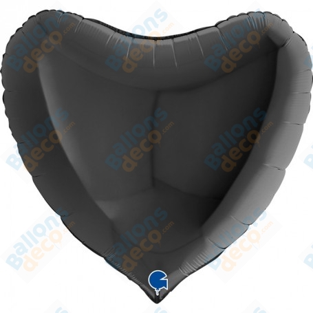 Ballon Coeur 86 cm Noire