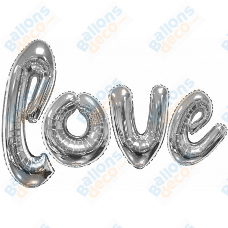 Ballon Love Argent Géant