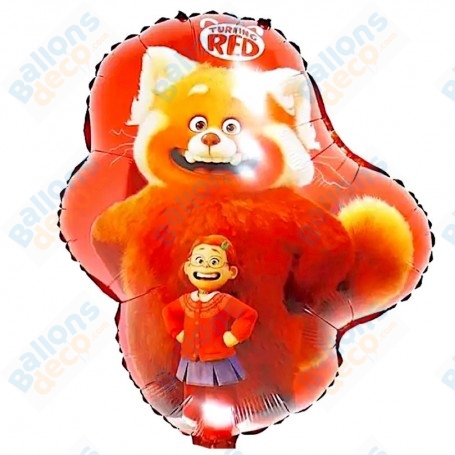 Ballon Alerte Rouge Panda Roux Disney Turning red, décoration ballon d'anniversaire Disney.