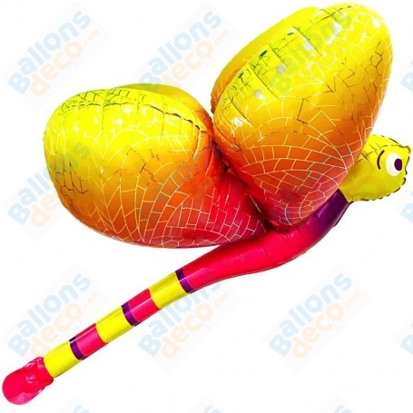 Ballon Libellule Rose et Jaune 3D, Décoration ballons anniversaire, Arche Ballons.