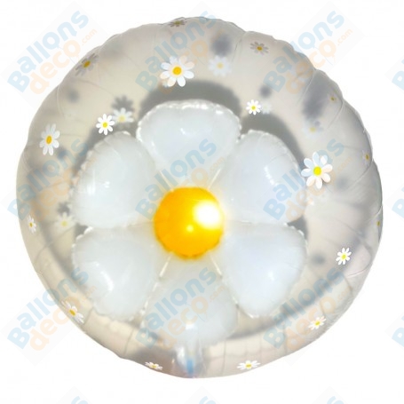 Ballon Marguerite Double dans une Bulle