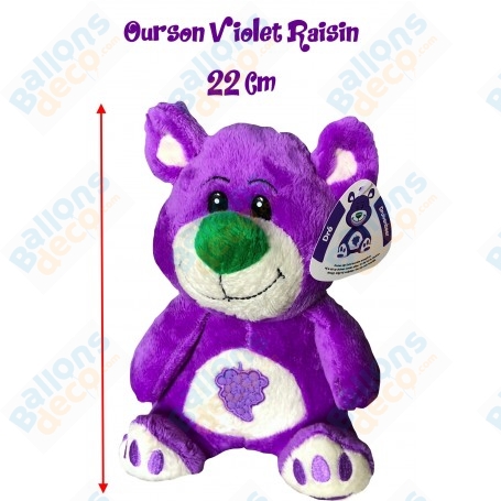 Peluches Oursons Violet Fruits