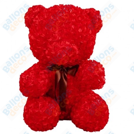 Peluche Ourson de Roses Rouge