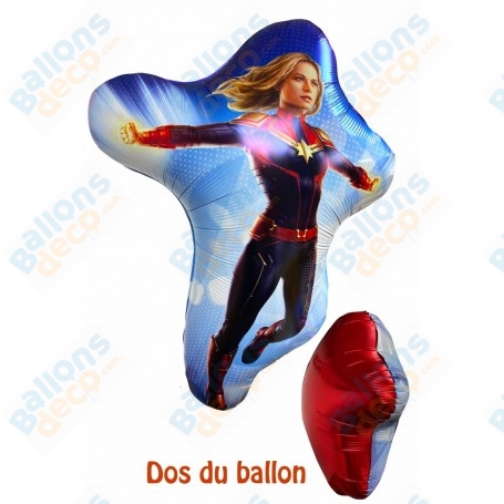 Ballon Captain Marvel Fond Rouge