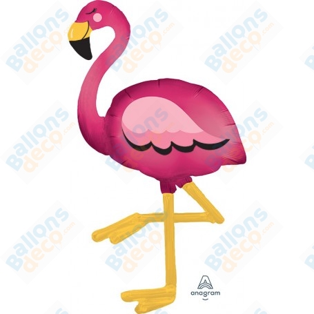 Ballon Flamant Rose Marcheur Géant, décoration ballon anniversaire, soirée tropicale.