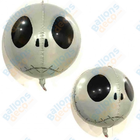 Ballon Jack Skellington Blanc ORBZ Disney, Décorations ballons pour anniversaire et Halloween.