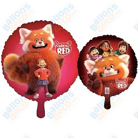 Ballon Alerte Rouge Deux Faces Rouge Disney Pixar Turning Red, décoration ballon anniversaire.