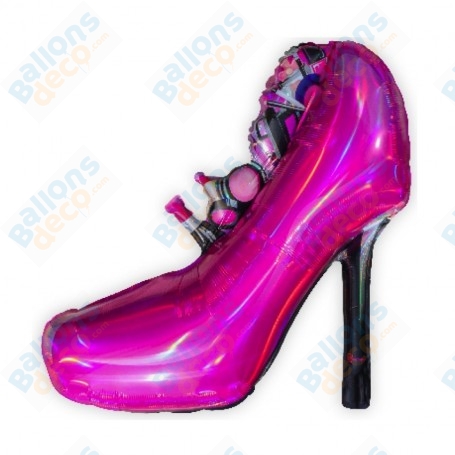 Ballon Escarpins Rose Holographique