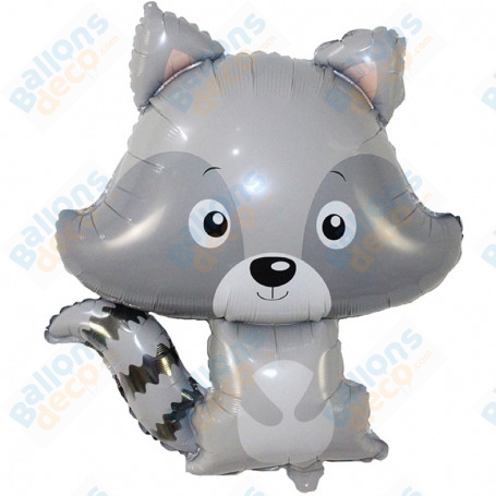 Ballon Raton Laveur Tout Mignon, décoration ballons anniversaire, animaux de la forêt.