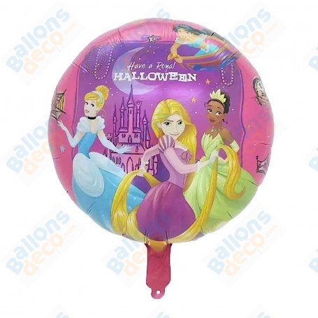 Ballon Les Princesses D'Halloween Disney Rond, Décorations ballons pour Halloween.