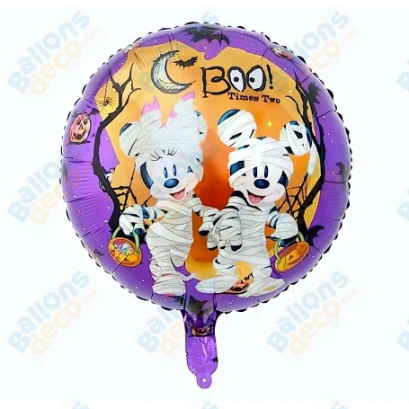 Ballon Mickey et Minnie Momies Boo D'Halloween, Décorations ballons pour Halloween.