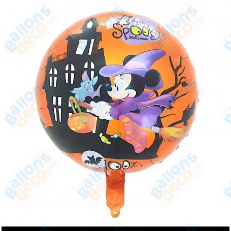 Ballon Minnie Sorcière D'Halloween Disney, Décorations ballons pour Halloween.
