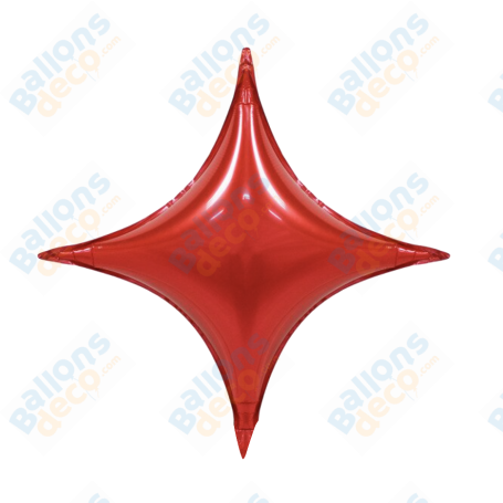 Ballon 4 Pointes Star Point de Couleur Rouge