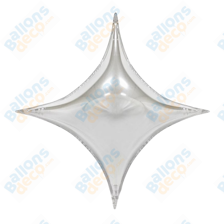 Ballon 4 Pointes Star Point de Couleur Argent