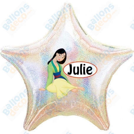 Ballon Mulan Princesse Personnalisable Disney 1 face, Décorations ballons pour anniversaire.