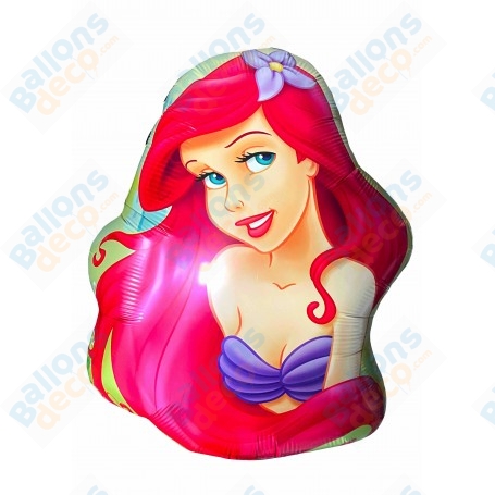 Ballon Ariel La Petite Sirène Portrait Princesse Disney, Décorations ballons pour anniversaire.