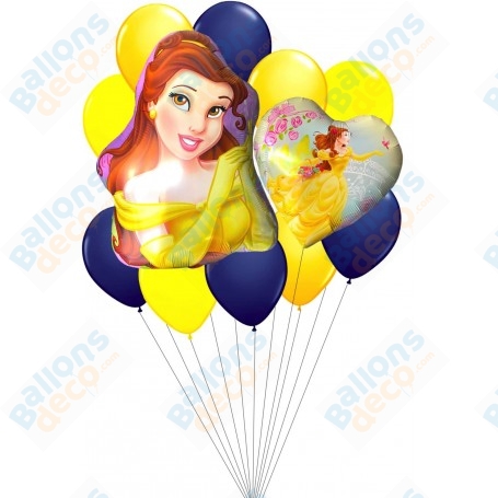 Ballons Princesse Belle Portrait en Grappe Disney, Décorations ballons pour anniversaire.