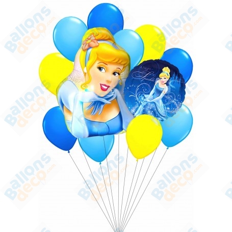 Ballons Princesse Cendrillon Portrait en Grappe Disney, Décorations ballons pour anniversaire.