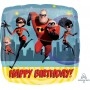 Ballon Les Indestructibles Happy Birthday Carré Disney Pixar Anniversaire