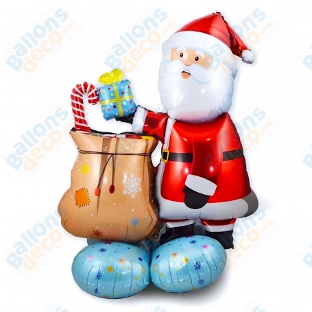 Ballon Père Noël Hotte de Cadeaux air Décoration