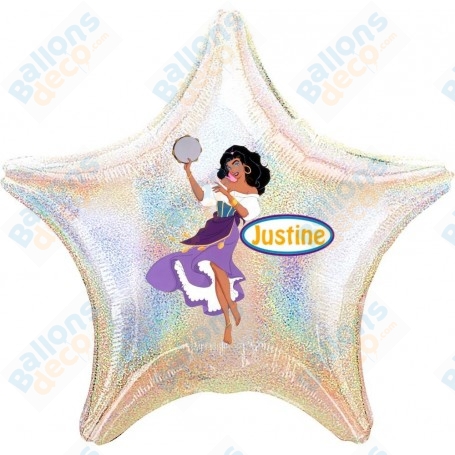 Ballon Esmeralda du Bossu de Notre Dame Personnalisable Disney 1 face, Décorations ballons pour anniversaire.