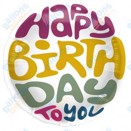 Ballon Happy Birthday Années 70